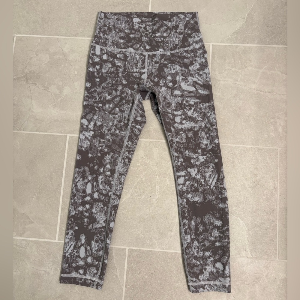Lululemon Wunder Under High Rise Leggings Jacquard Starlight Grey Fog Size 6 - Picture 4 of 12